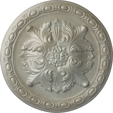 Ekena Millwork Stockport Ceiling Medallion, Hand-Painted Flash Gold, 11 3/4"OD x 3/8"P CM12STFLS